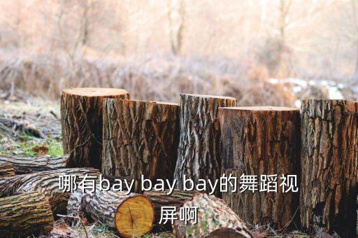 哪有bay bay bay的舞蹈视屏啊