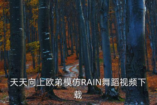 天天向上欧弟模仿RAIN舞蹈视频下载