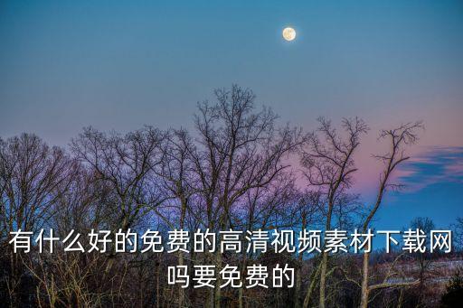 有什么好的免费的高清视频素材下载网吗要免费的
