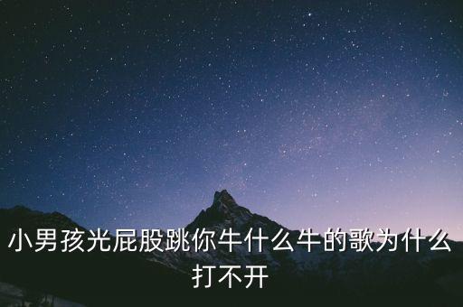 小男孩光屁股跳你牛什么牛的歌为什么打不开