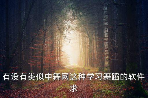 有没有类似中舞网这种学习舞蹈的软件求