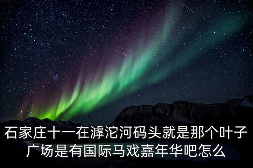 石家庄十一在滹沱河码头就是那个叶子广场是有国际马戏嘉年华吧怎么