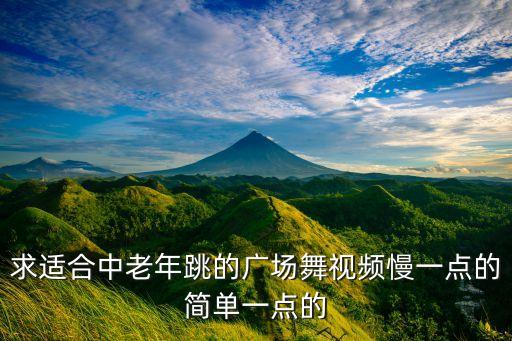 求适合中老年跳的广场舞视频慢一点的简单一点的