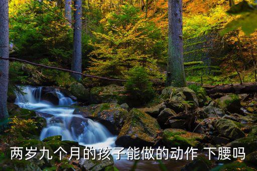 两岁九个月的孩子能做的动作 下腰吗