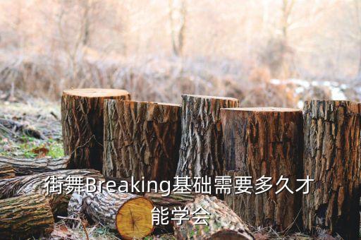 街舞Breaking基础需要多久才能学会