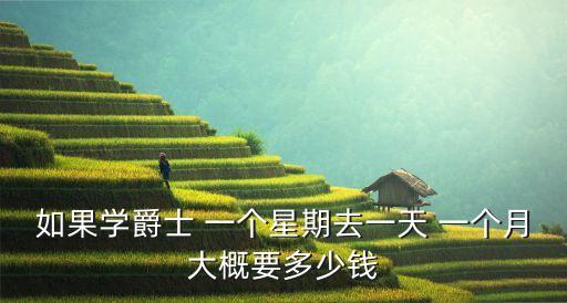 爵士舞学费一般多少钱，如果学爵士 一个星期去一天 一个月大概要多少钱