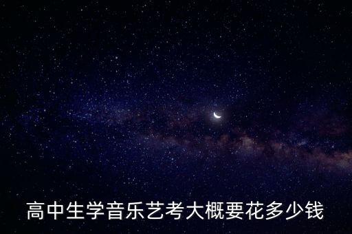 高中生学音乐艺考大概要花多少钱