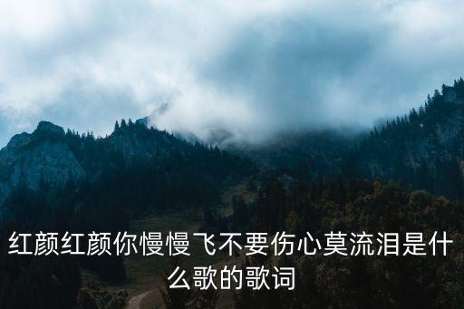 红颜红颜你慢慢飞是什么歌，求歌名歌词红叶红叶你慢慢飞 我的爱和你相随 等到鲜花开满山