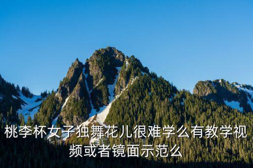桃李杯女子独舞花儿很难学么有教学视频或者镜面示范么