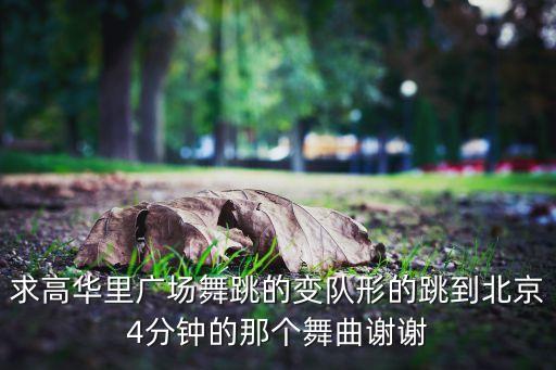 求高华里广场舞跳的变队形的跳到北京4分钟的那个舞曲谢谢
