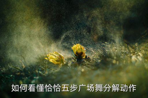 如何看懂恰恰五步广场舞分解动作