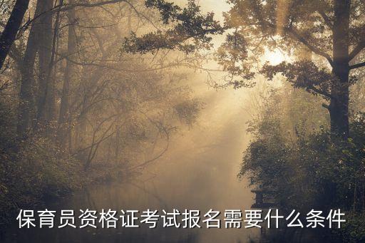 保育员资格证考试报名需要什么条件