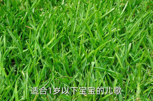 适合1岁以下宝宝的儿歌