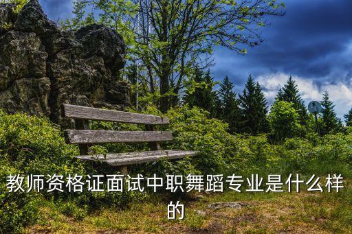 教师资格证面试中职舞蹈专业是什么样的