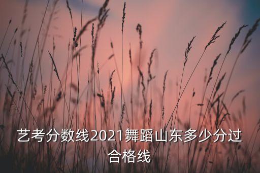 艺考分数线2021舞蹈山东多少分过合格线