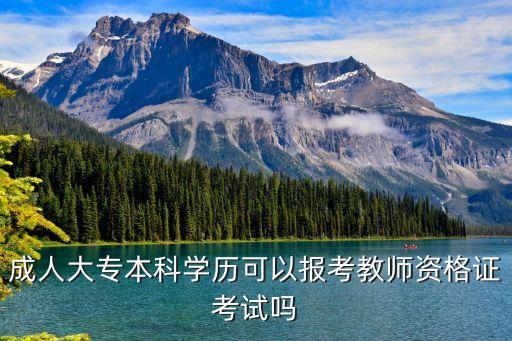 成人大专本科学历可以报考教师资格证考试吗