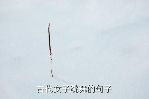 古代女子跳舞的句子