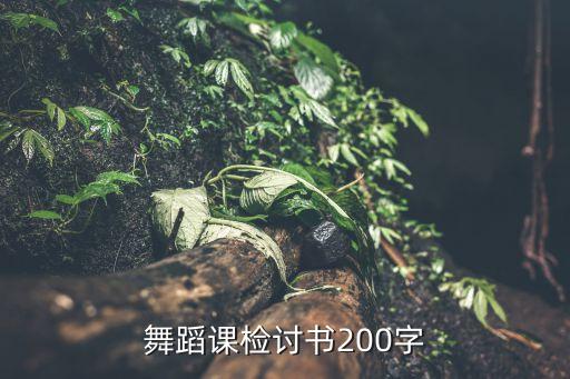 舞蹈课检讨书200字
