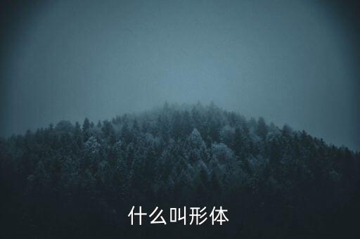 什么叫形体
