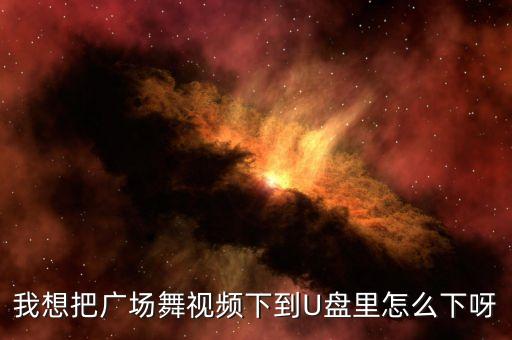 我想把广场舞视频下到U盘里怎么下呀