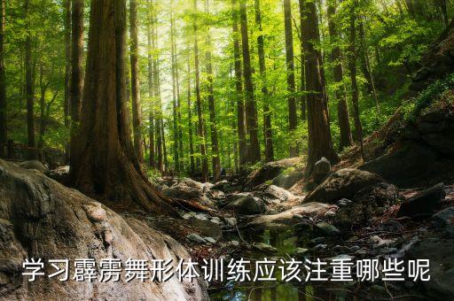学习霹雳舞形体训练应该注重哪些呢