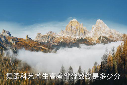 舞蹈的分数线是多少，舞蹈科艺术生高考省分数线是多少分