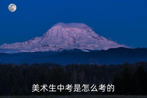 美术生中考是怎么考的