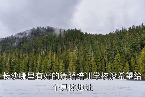 长沙学舞蹈的学校，长沙哪里有好的舞蹈培训学校没希望给个具体地址