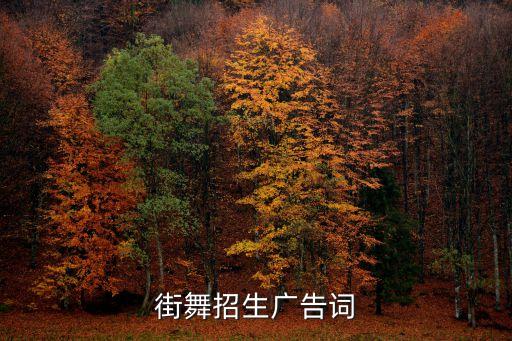街舞招生广告词