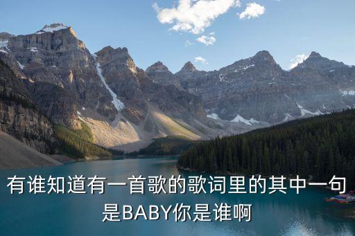 有谁知道有一首歌的歌词里的其中一句是BABY你是谁啊