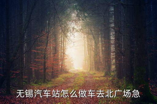 怎么最快到无锡北广场舞，无锡汽车站怎么做车去北广场急