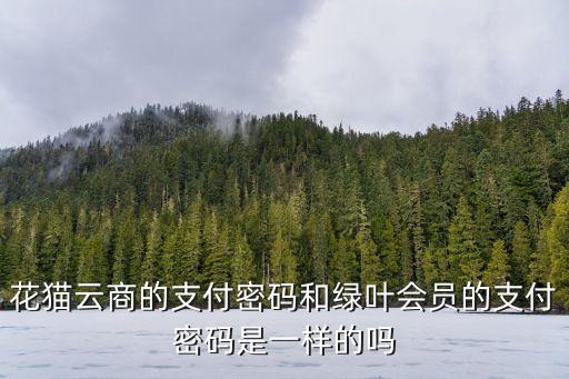 花猫云商的支付密码和绿叶会员的支付密码是一样的吗