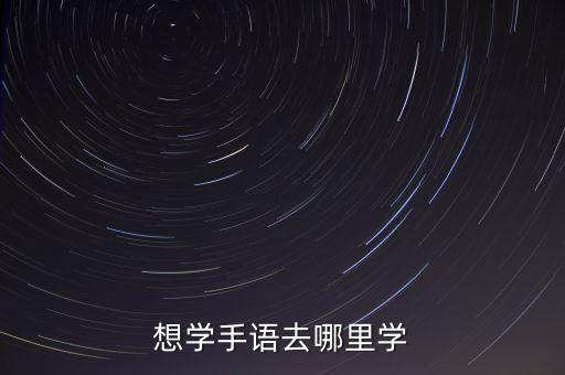 想学手语去哪里学