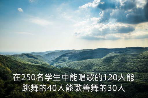 小城夏天小学生版舞蹈视频，在250名学生中能唱歌的120人能跳舞的40人能歌善舞的30人