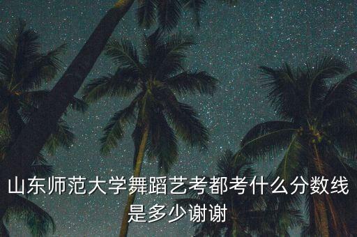 山东师范大学舞蹈艺考都考什么分数线是多少谢谢