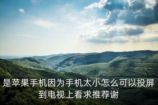 是苹果手机因为手机太小怎么可以投屏到电视上看求推荐谢