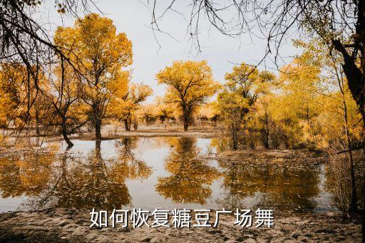 如何恢复糖豆广场舞