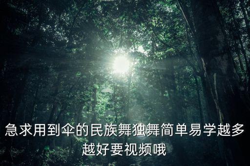 急求用到伞的民族舞独舞简单易学越多越好要视频哦