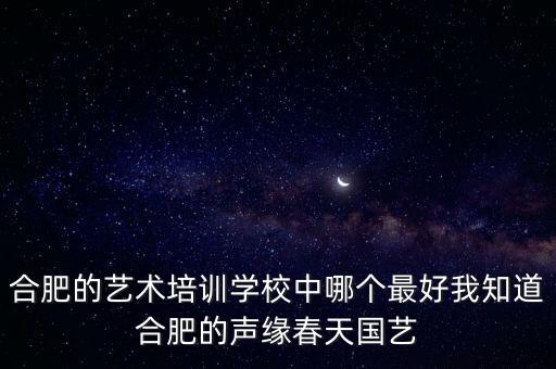 合肥春之声艺术培训学校，合肥的艺术培训学校中哪个最好我知道合肥的声缘春天国艺