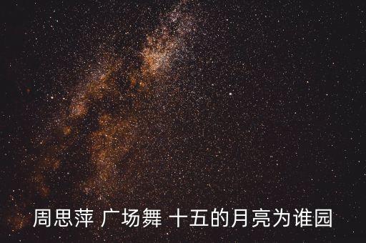 周思萍 广场舞 十五的月亮为谁园