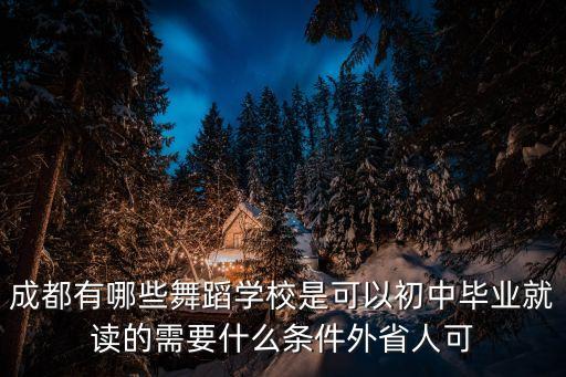 初中有哪些舞蹈学院，成都有哪些舞蹈学校是可以初中毕业就读的需要什么条件外省人可