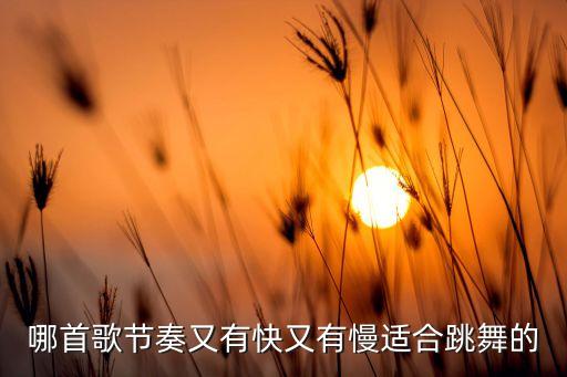 哪首歌节奏又有快又有慢适合跳舞的