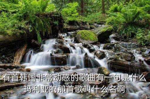 有首韩国非常动感的歌曲有一句是什么玛利亚的那首歌叫什么名啊