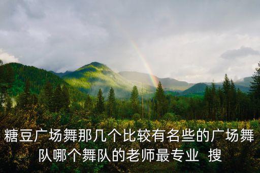糖豆广场舞那几个比较有名些的广场舞队哪个舞队的老师最专业  搜