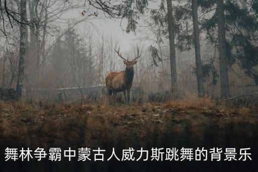 舞林争霸中蒙古人威力斯跳舞的背景乐