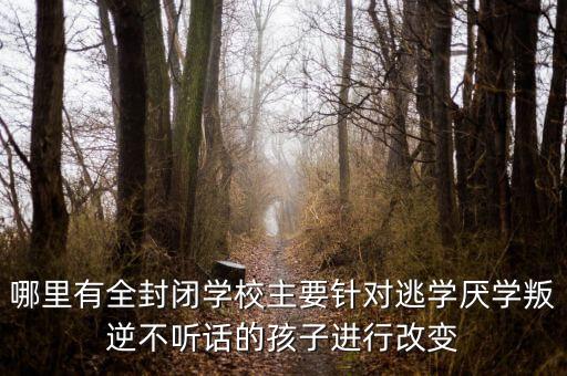 哪里有全封闭学校主要针对逃学厌学叛逆不听话的孩子进行改变