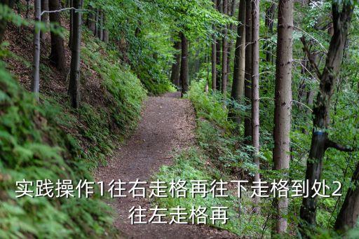 如何走格格步，实践操作1往右走格再往下走格到处2往左走格再