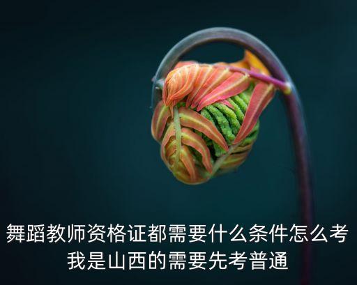 街舞师资证怎么考，舞蹈教师资格证要考些什么
