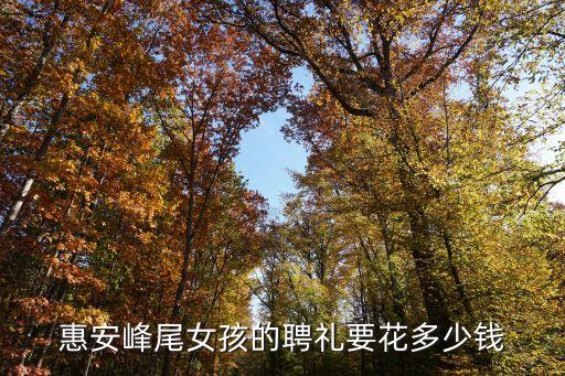 惠安峰尾女孩的聘礼要花多少钱