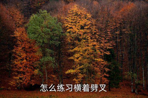 怎么练习横着劈叉
